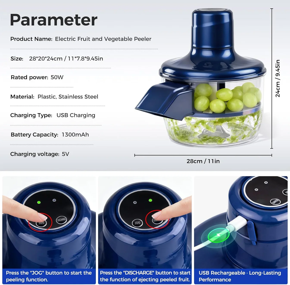 Electric Automatic Garlic, Fruits & Vegetable Peeler Machine