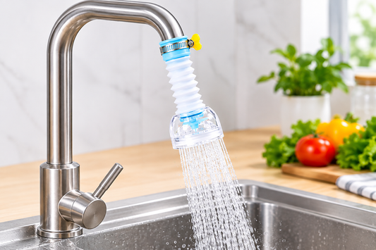 Flexible Faucet Extender with Splash-Reducing Aerator