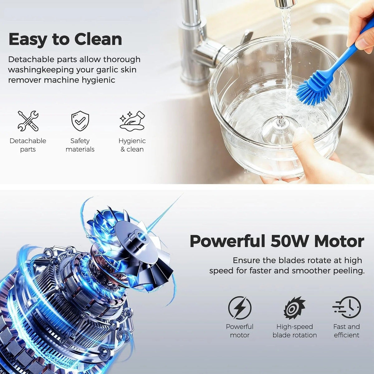 Electric Automatic Garlic, Fruits & Vegetable Peeler Machine